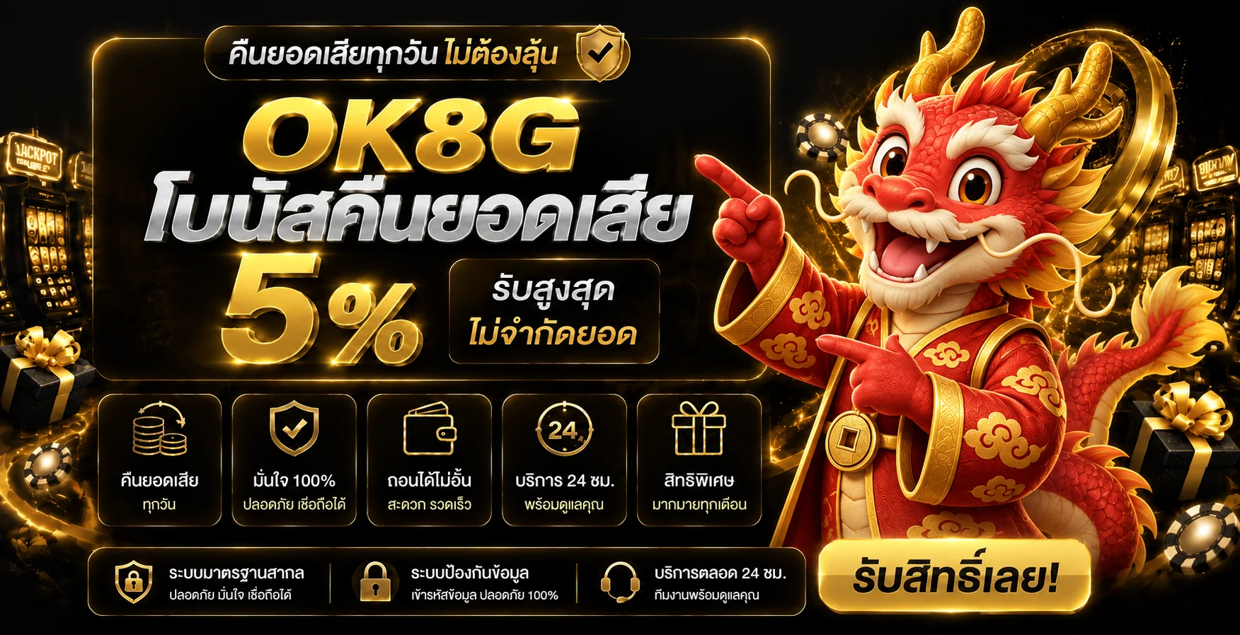 OK8G โบนัสคืนยอดเสีย อ่านเงื่อนไขและคำนวณสิทธิ์